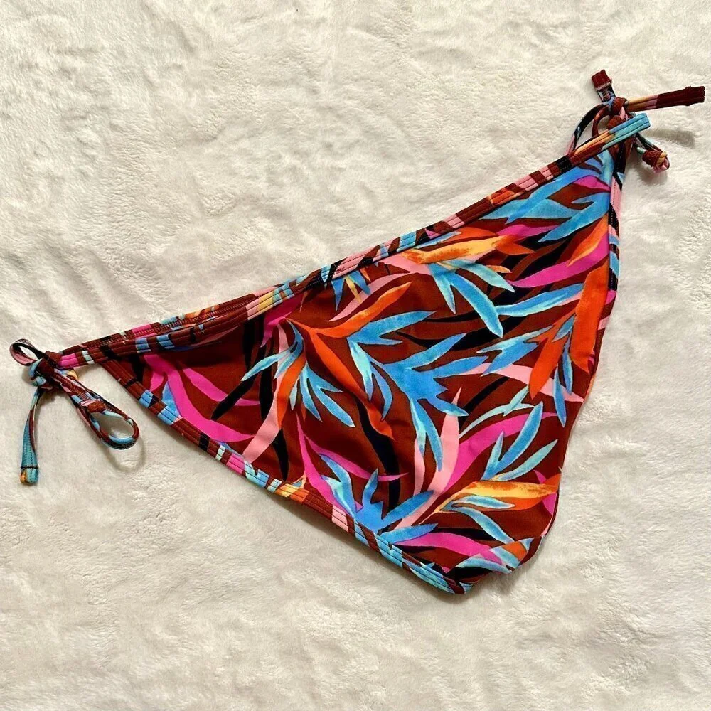 Aerie Swim Floral String Cheeky Bikini Bottoms - Size Medium